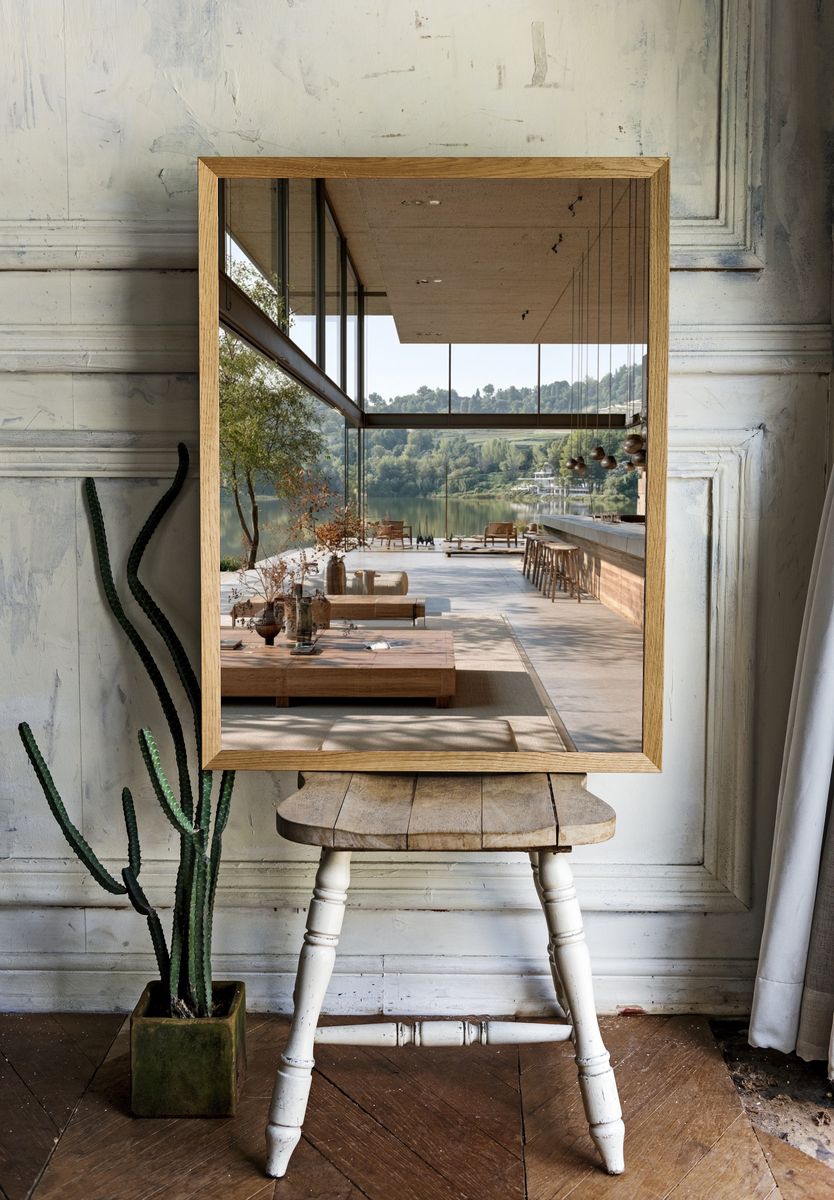 Modern Lakeside Interior Photography Poster. room preview