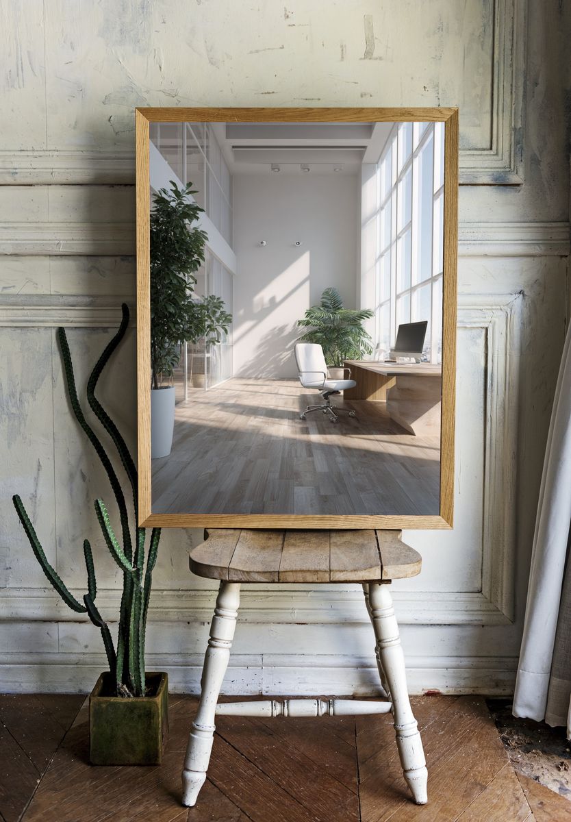 Sunlit Modern Office Interior Print. — room view 1