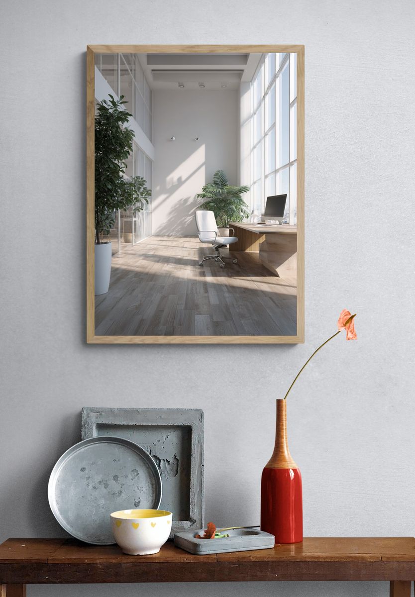 Sunlit Modern Office Interior Print. — room view 3