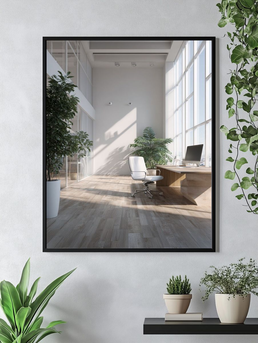 Sunlit Modern Office Interior Print. — room view 4