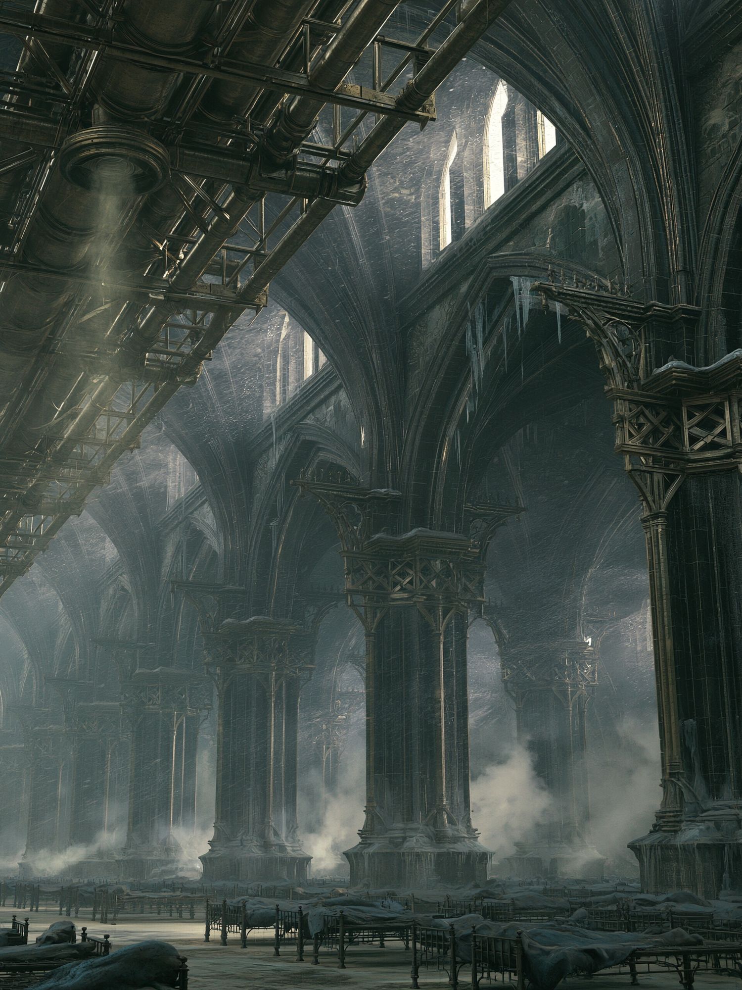 Gothic Cathedral Interior Poster. poster detail
