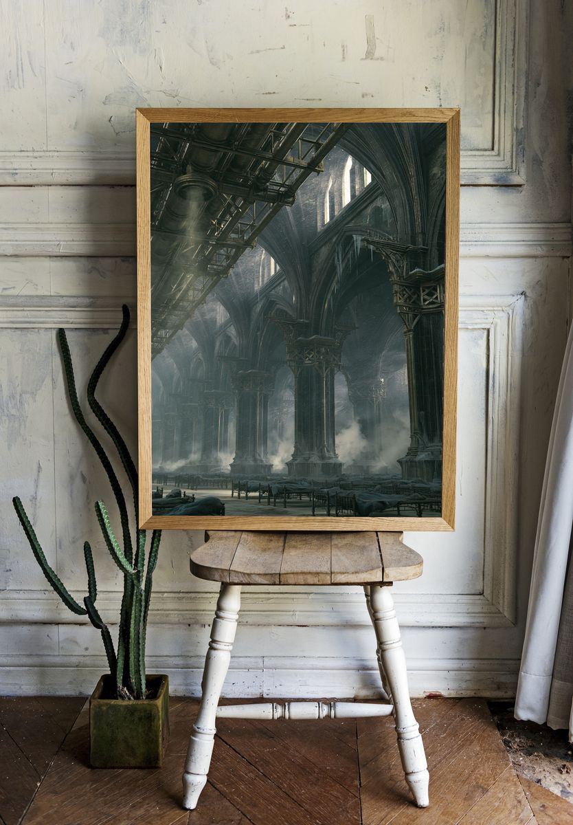 Gothic Cathedral Interior Poster. room preview