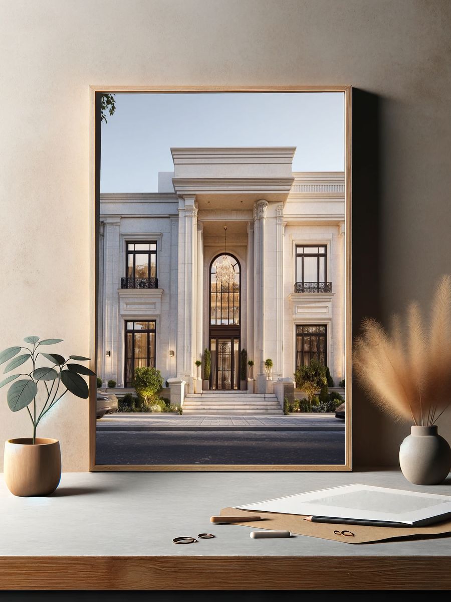 Luxury Neoclassical Mansion Photography Poster. — room view 2