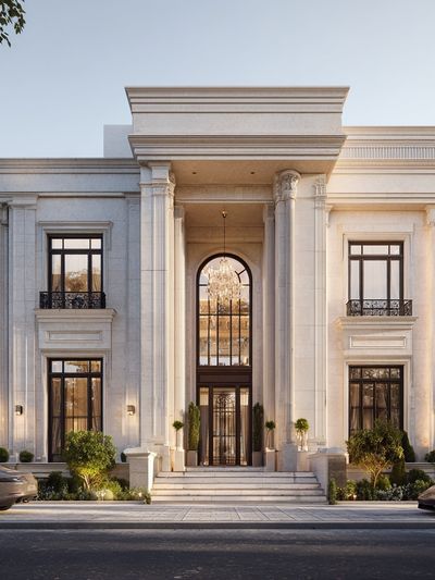 Luxury Neoclassical Mansion Photography Poster. poster
