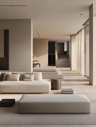 Minimalist Neutral Living Room Print.