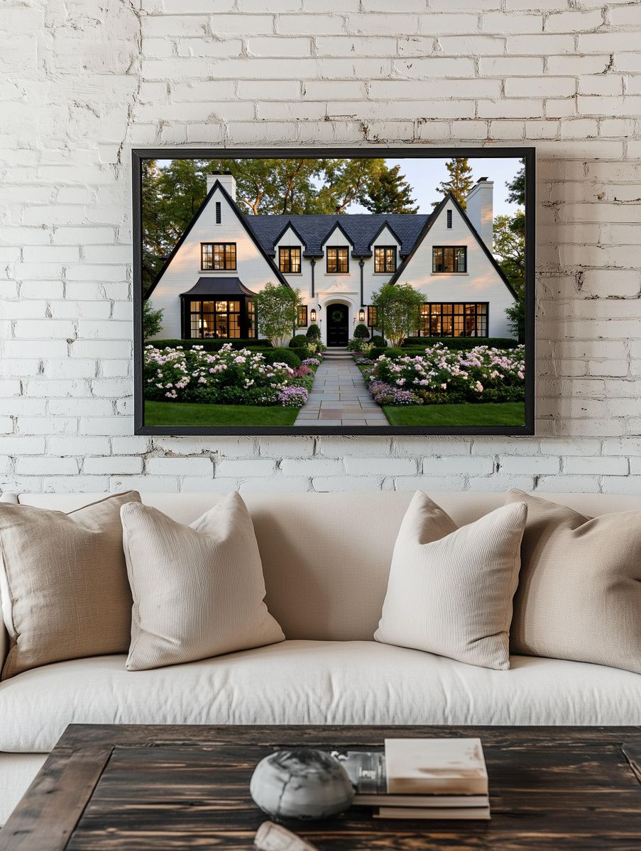 Elegant Tudor Home Photography Poster. room preview