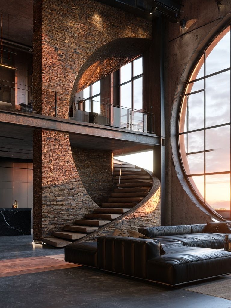 Industrial Loft Interior Photography Poster. poster — architecture art