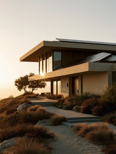 Modern Desert House Photography Poster.