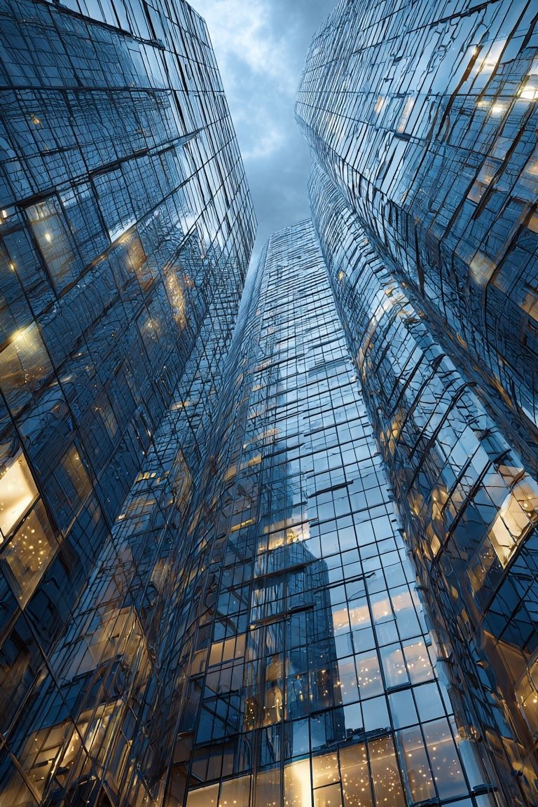 Glass Skyscrapers — Architecture Print. poster detail