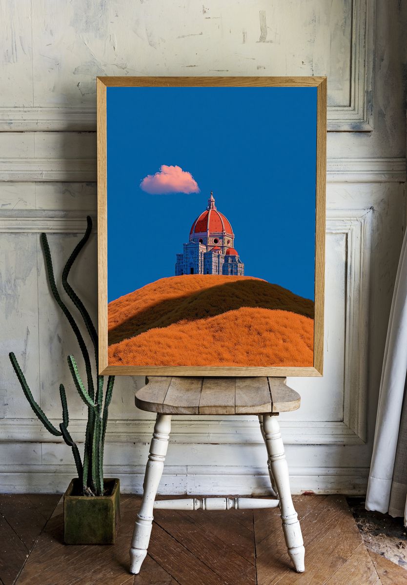 Florence Cathedral Landscape Print. room preview