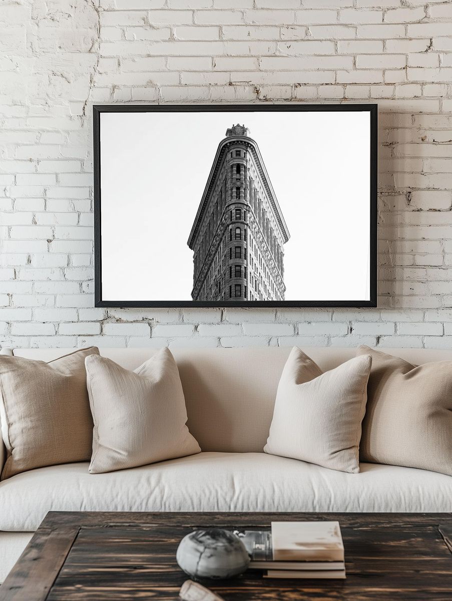 Black white photo looking Flatiron. — room view 1