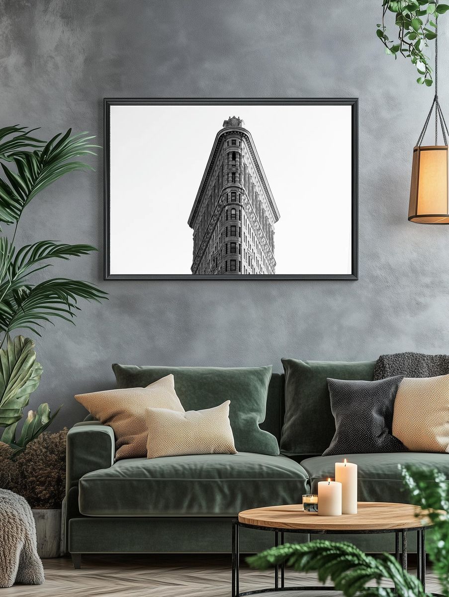 Black white photo looking Flatiron. — room view 4