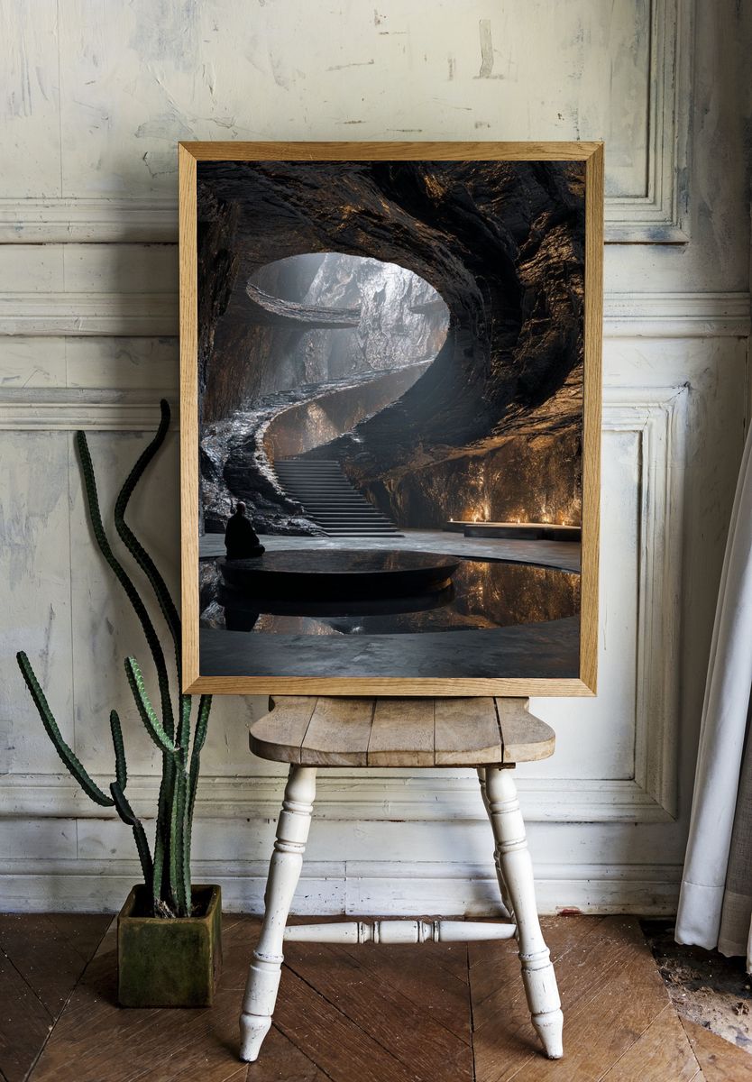 Cave Sanctuary Interior Print. room preview