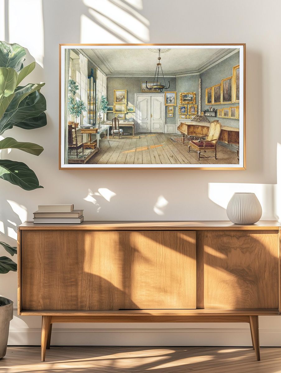 The Music Room of Fanny Hensel (née Mendelssohn) (1849), vintage interior. — room view 3
