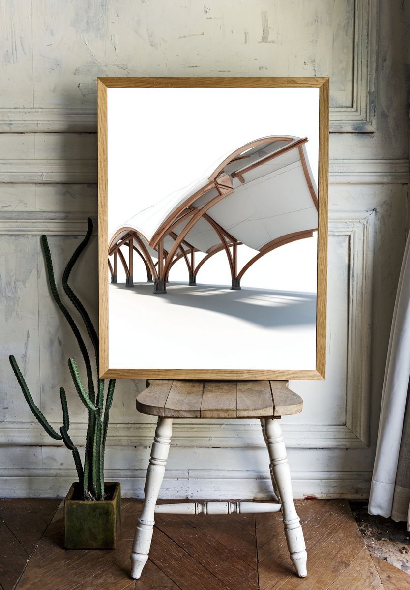Organic Pavilion Architecture Print. — room view 1