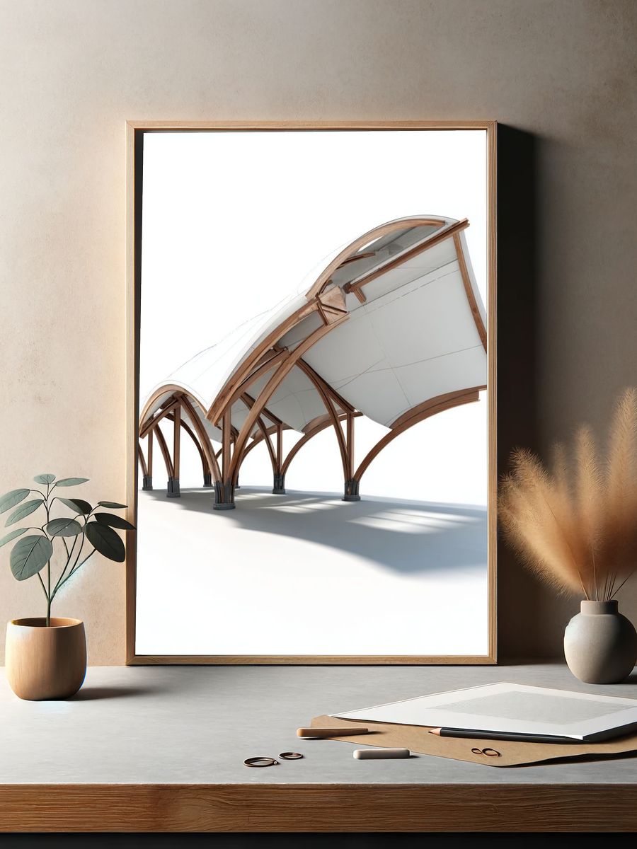 Organic Pavilion Architecture Print. — room view 2