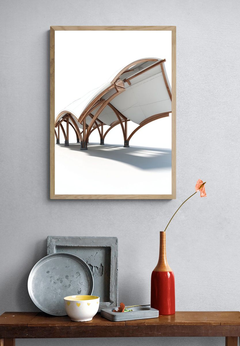 Organic Pavilion Architecture Print. — room view 3