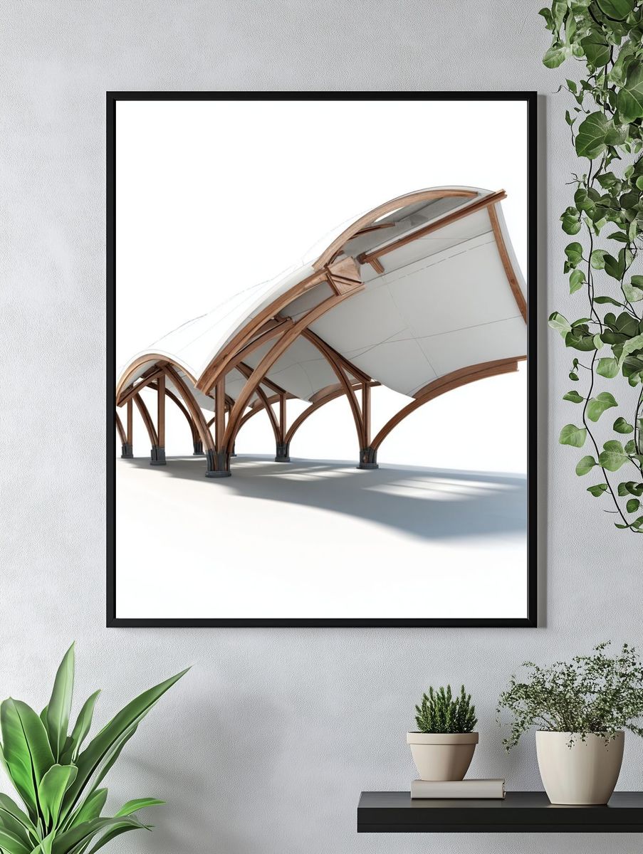 Organic Pavilion Architecture Print. — room view 4