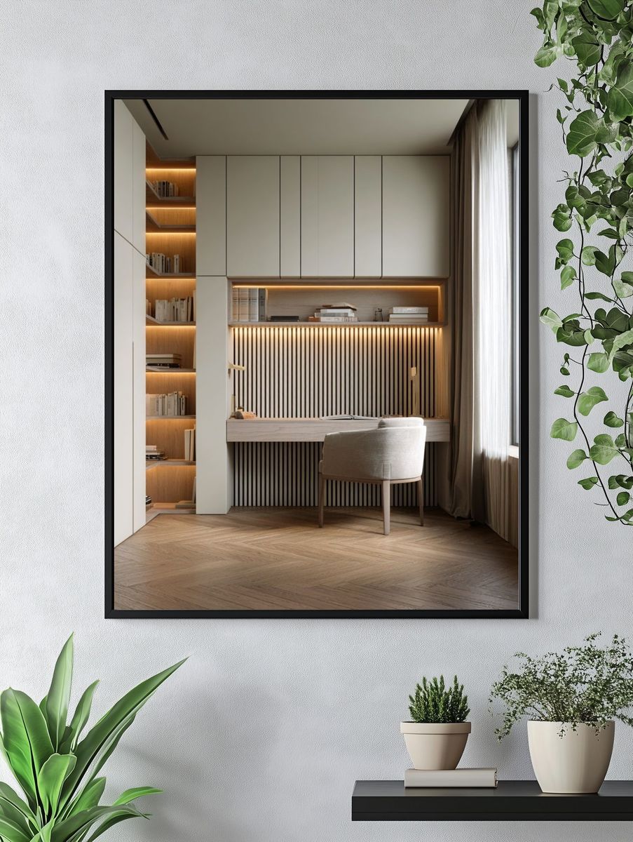 Modern Home Office Interior Print. — room view 4