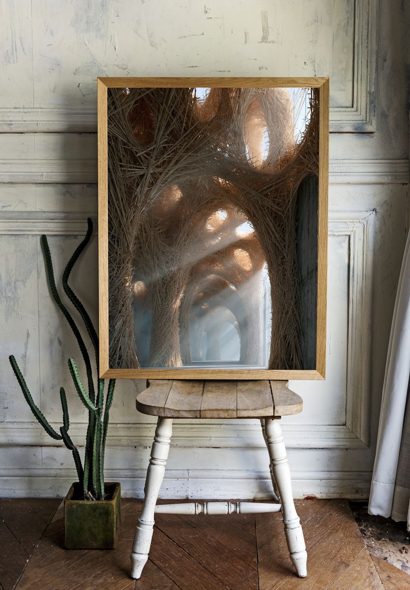 Straw Archway Interior Print. room preview
