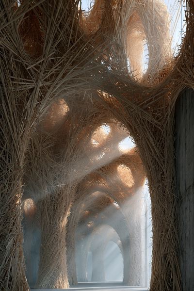 Straw Archway Interior Print.