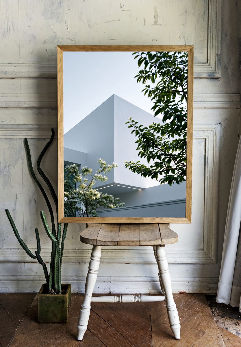 Modern Courtyard Architecture Print. room preview
