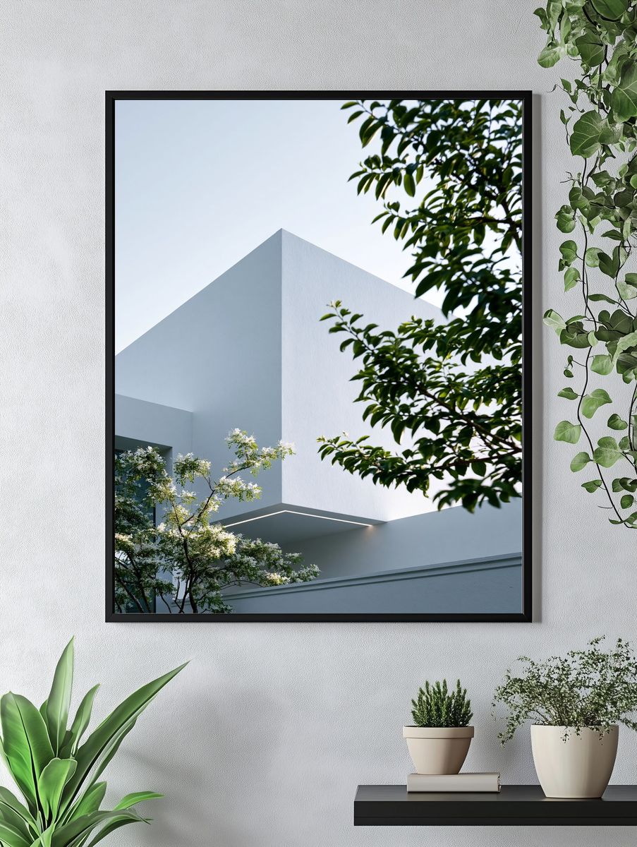 Modern Courtyard Architecture Print. — room view 4