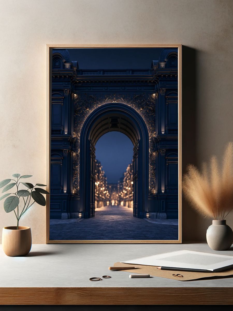 Grand Archway at Dusk Print. — room view 2