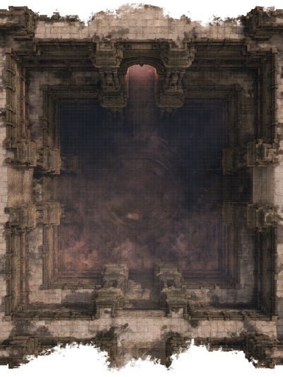 Ancient Temple Portal Abstract Print.