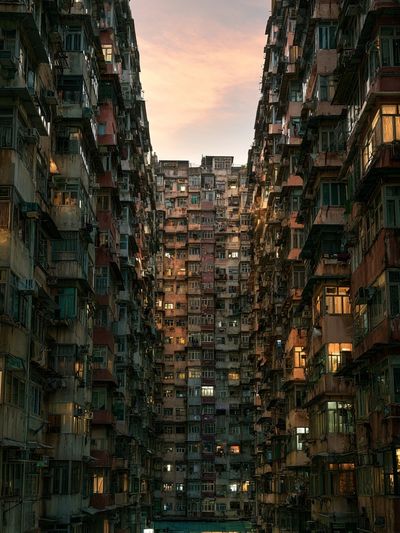 Dense Urban Apartment Blocks Poster.