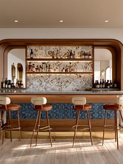 Elegant Home Bar Interior Poster. poster print