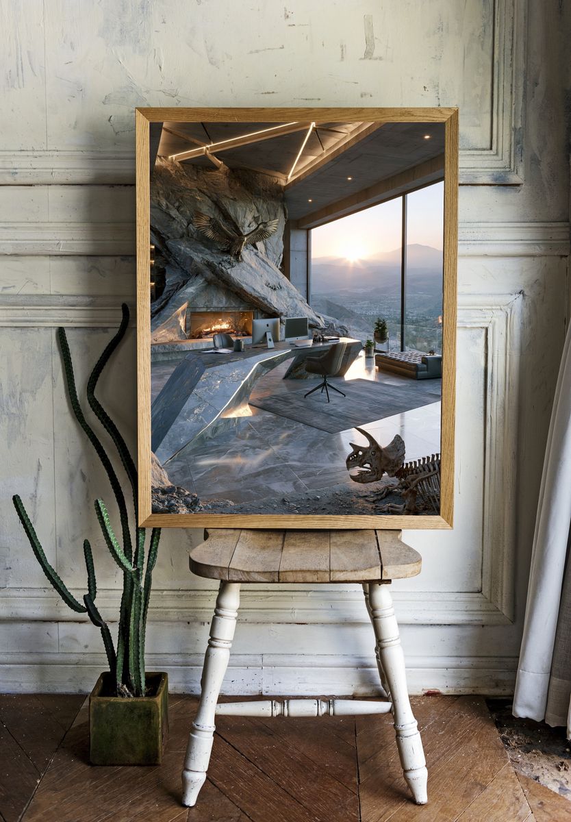 Eagle Cliff Office Interior Print. room preview
