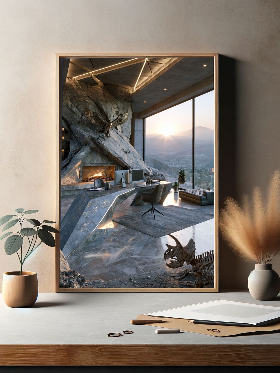 Eagle Cliff Office Interior Print. — room view 2