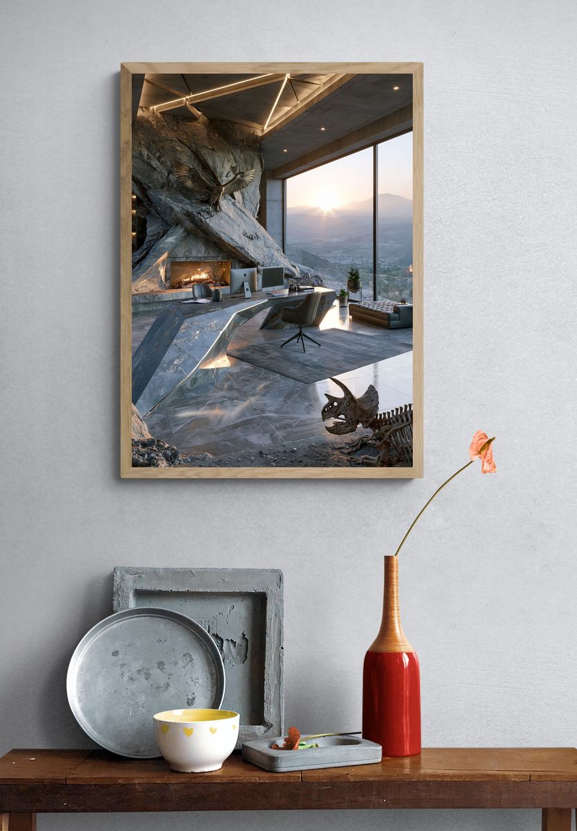 Eagle Cliff Office Interior Print. — room view 3