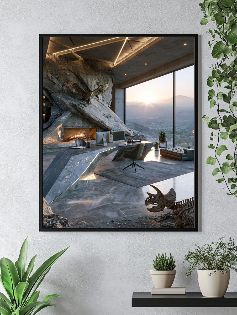 Eagle Cliff Office Interior Print. — room view 4