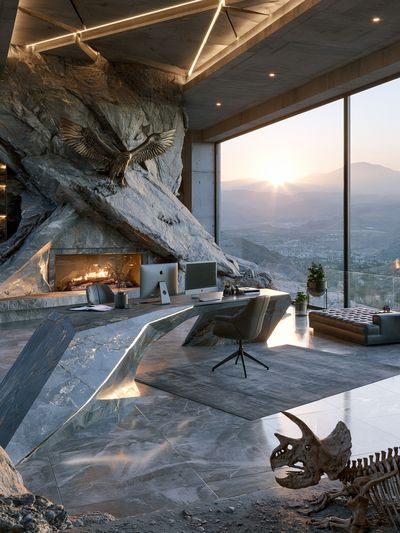 Eagle Cliff Office Interior Print.