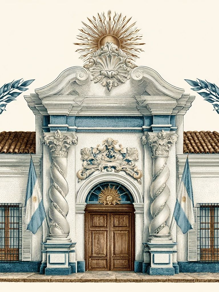 Colonial Facade Architecture Print. poster — architecture art