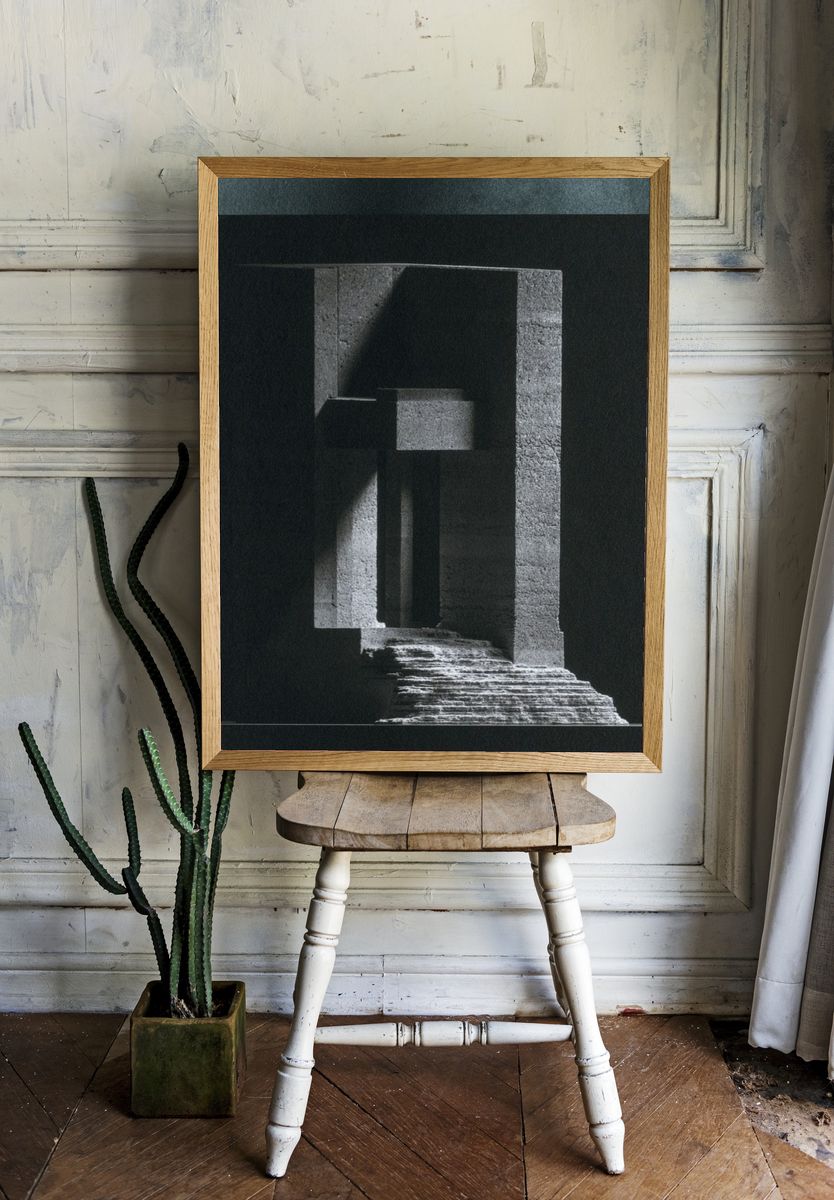 Monolithic Stone Passage Poster. room preview