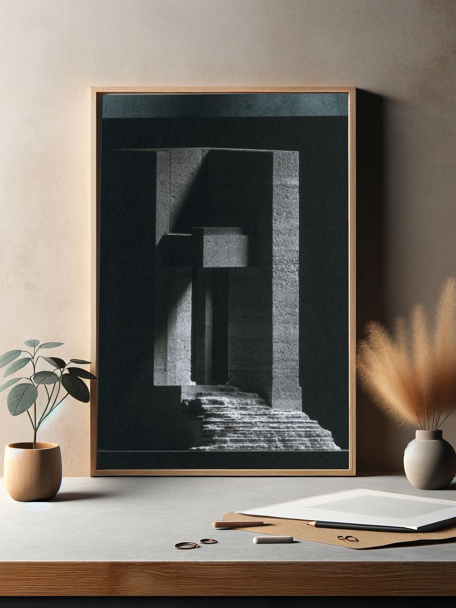Monolithic Stone Passage Poster. — room view 2