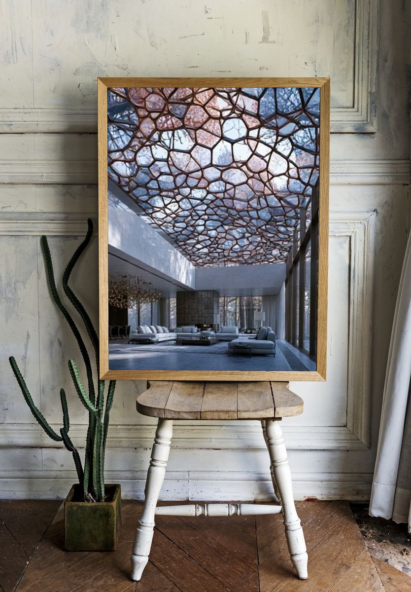 Modern Atrium Interior Photography Poster. room preview
