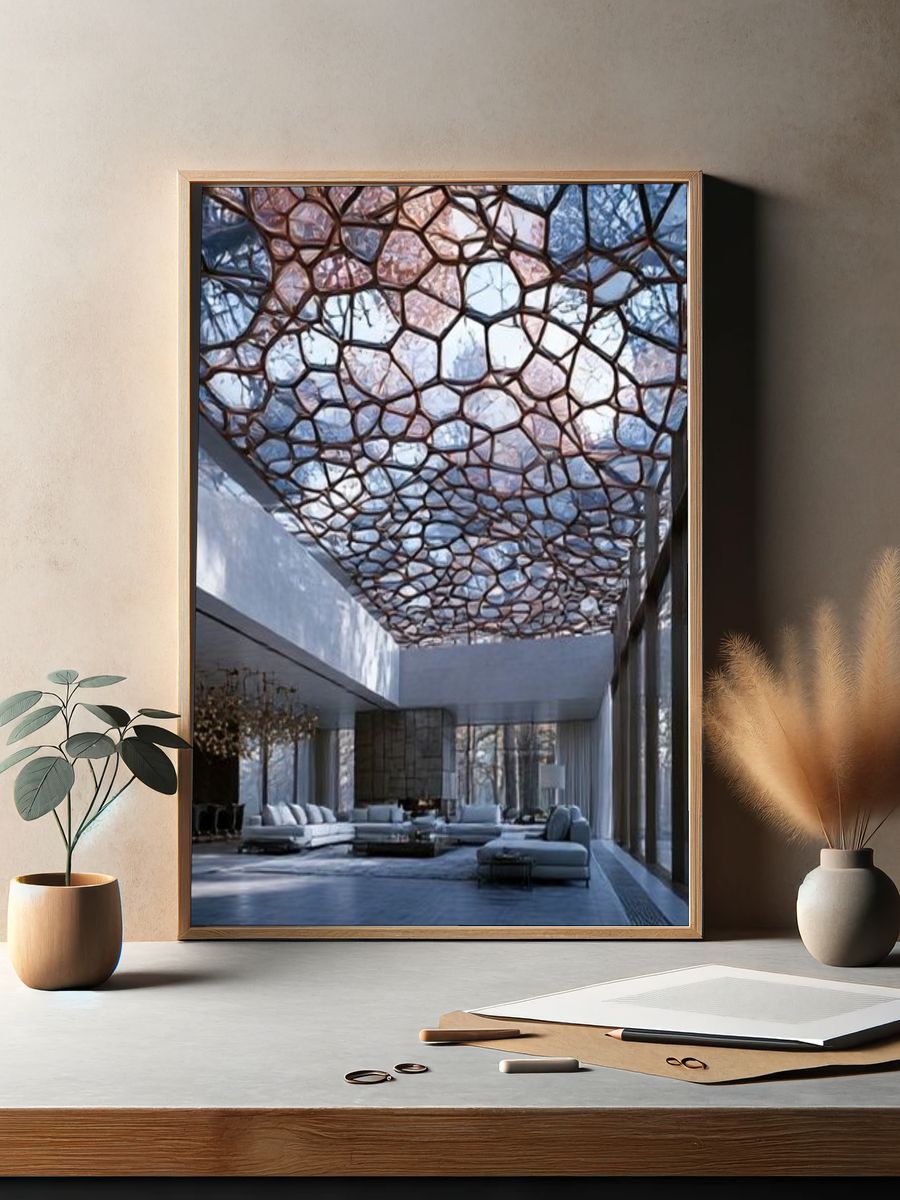 Modern Atrium Interior Photography Poster. — room view 2