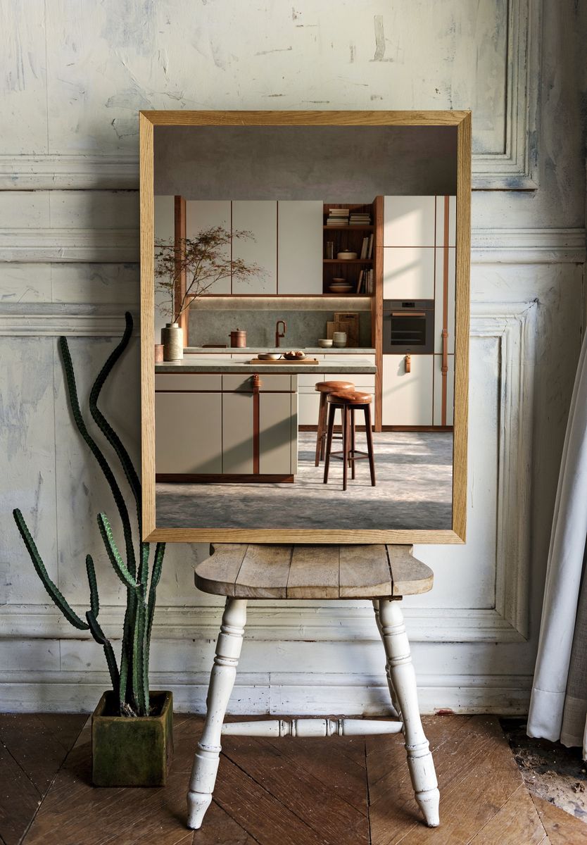 Japandi Kitchen Interior Print. — room view 1
