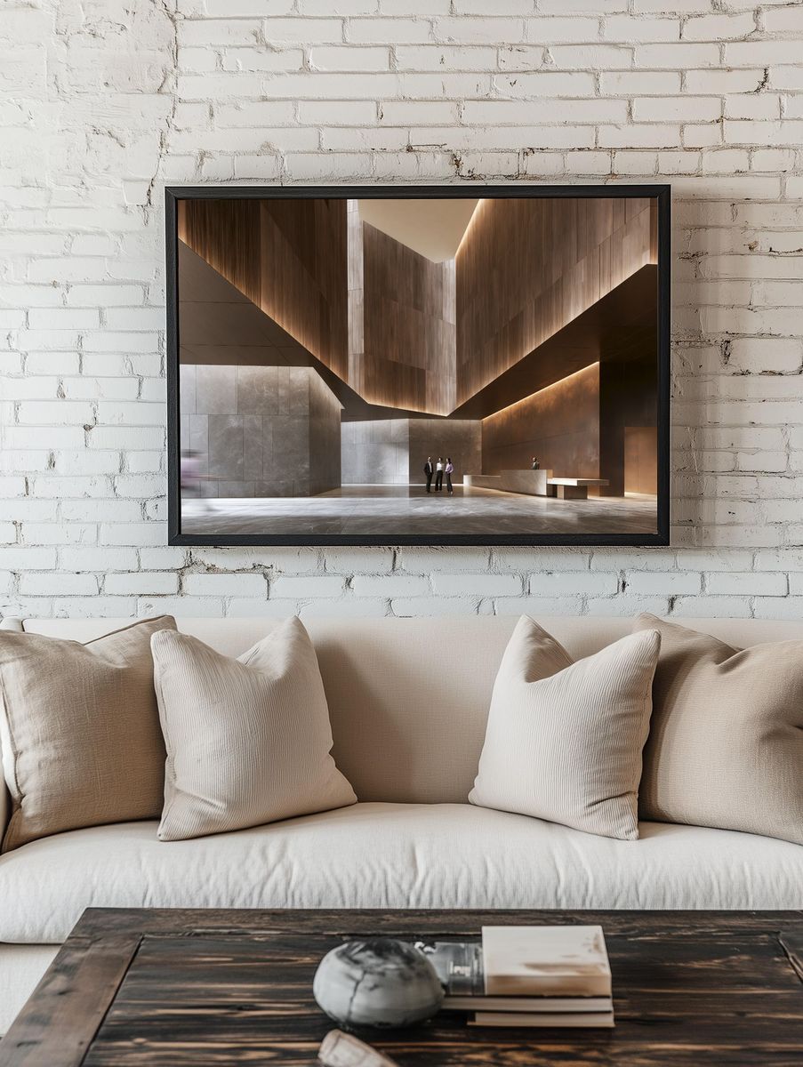Modern Atrium Interior Poster. — room view 1