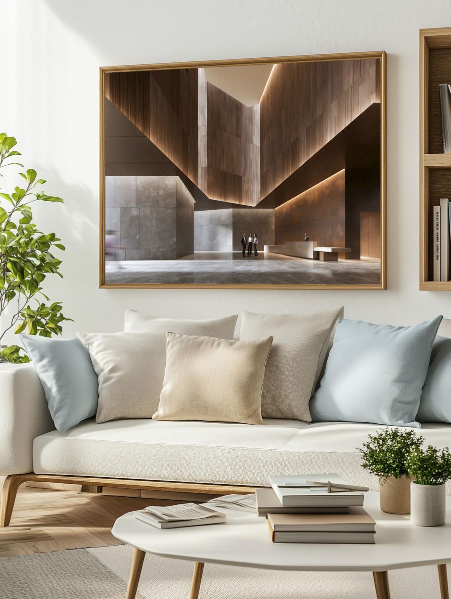 Modern Atrium Interior Poster. — room view 2