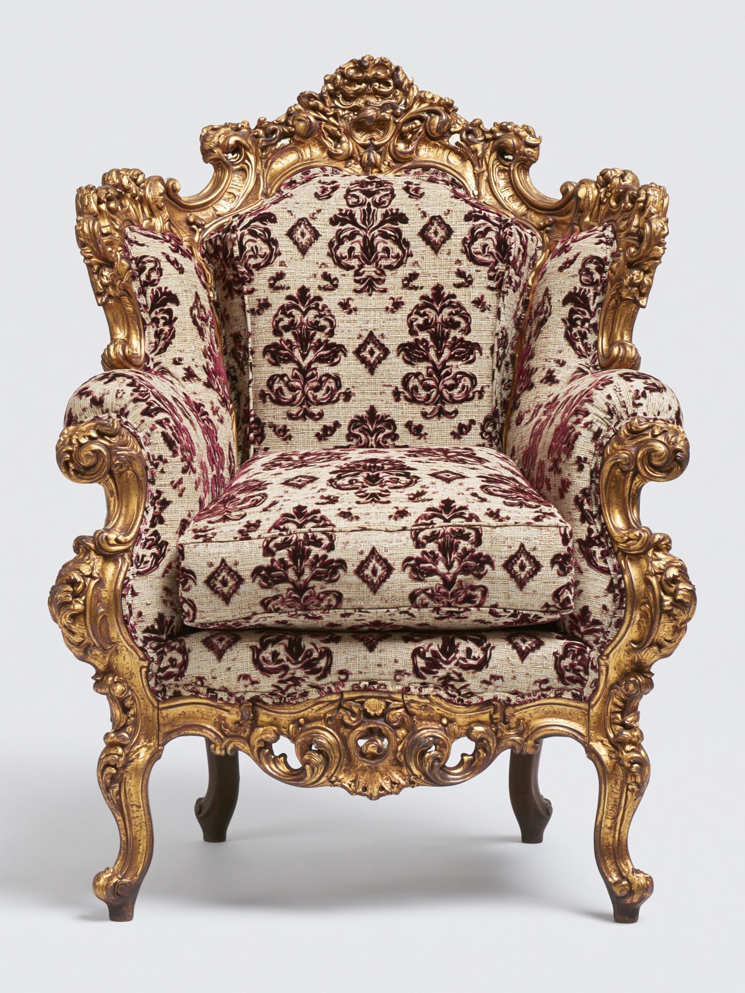 Ornate Baroque Armchair Print. poster — architecture art