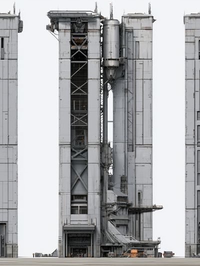 Industrial Rocket Launch Tower Print.