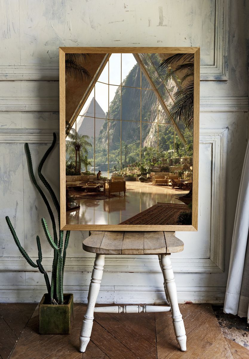 Tropical Atrium Oasis Photography Poster. room preview
