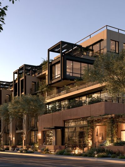 Modern Apartment Building Architecture Poster.