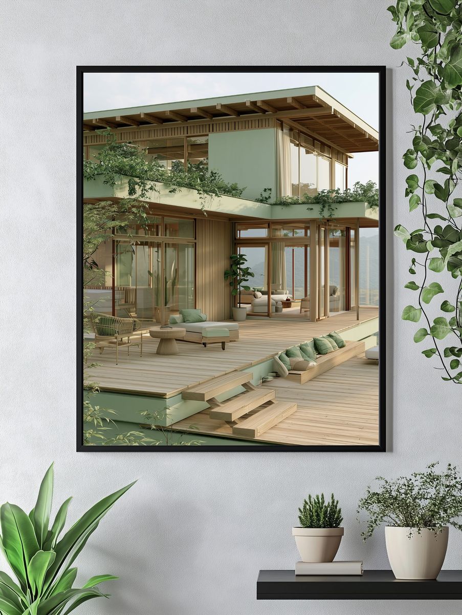 Modern Mountain Villa Photography Poster. — room view 4