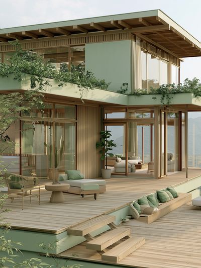 Modern Mountain Villa Photography Poster.